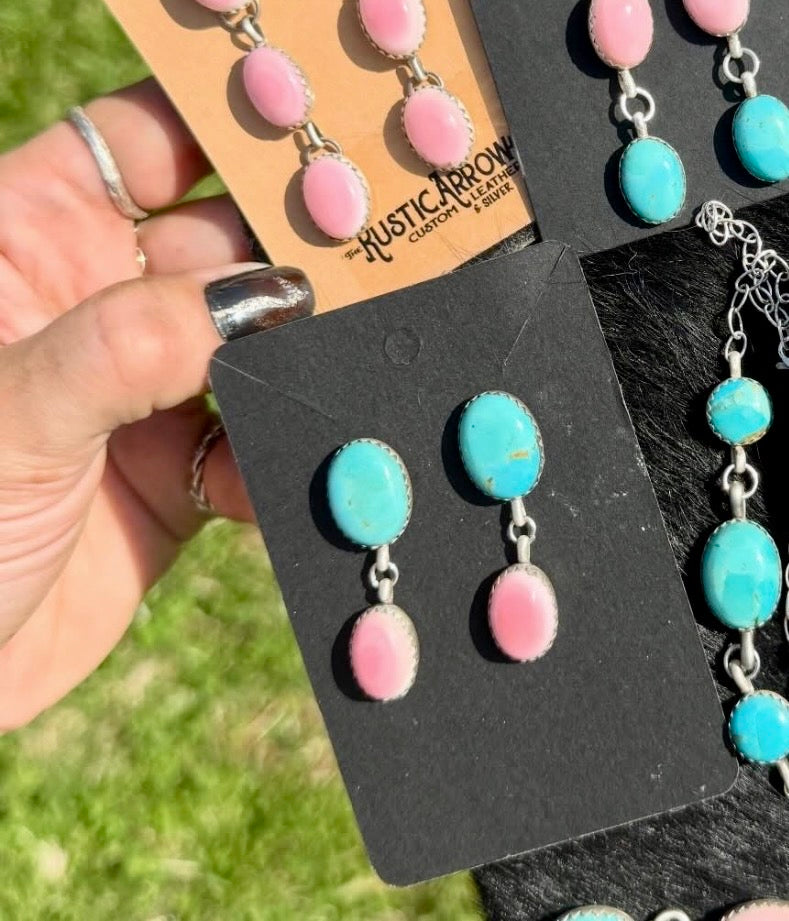 Two stone earrings (made to order)