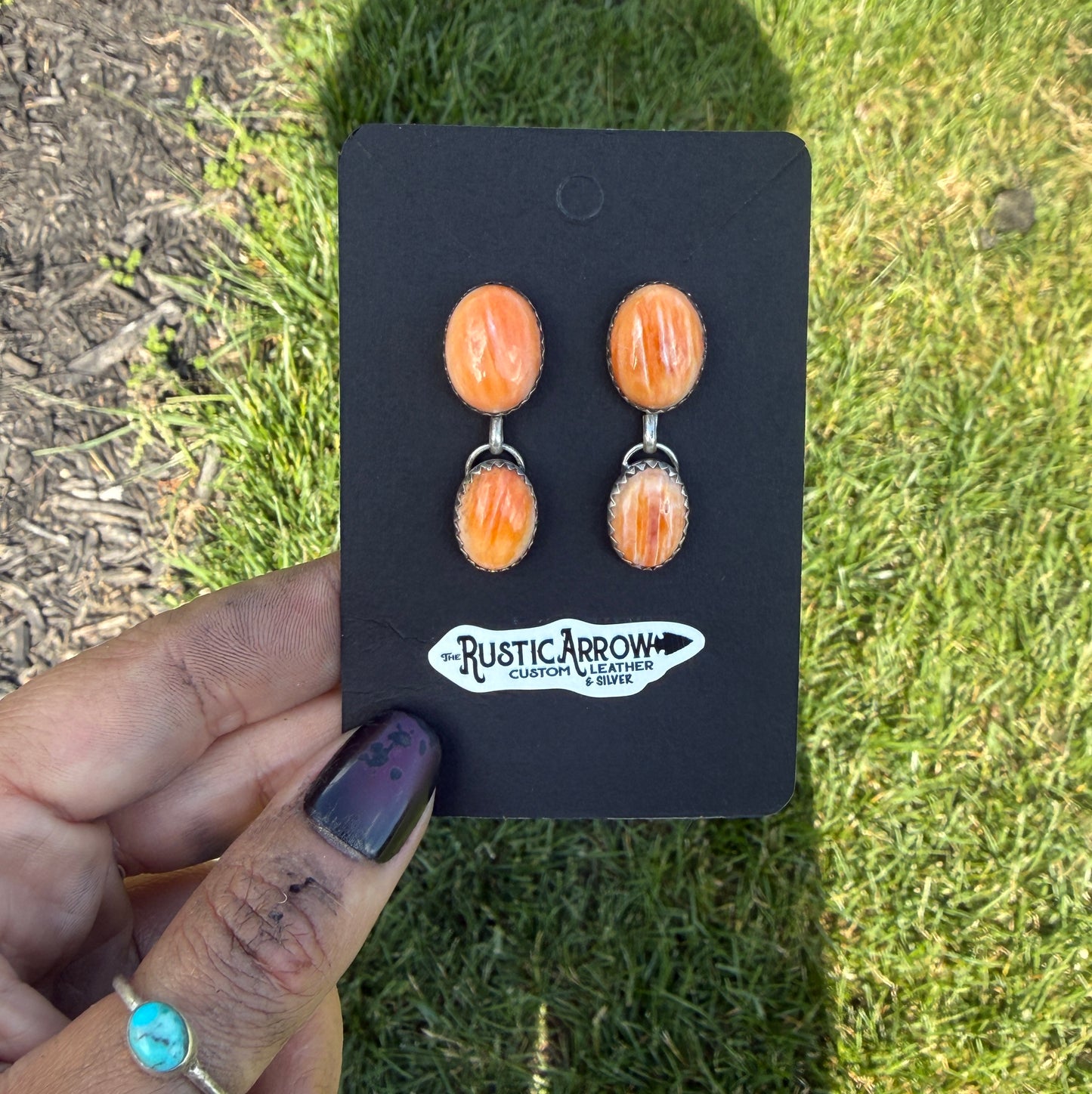 Spiny stud earrings (made to order)