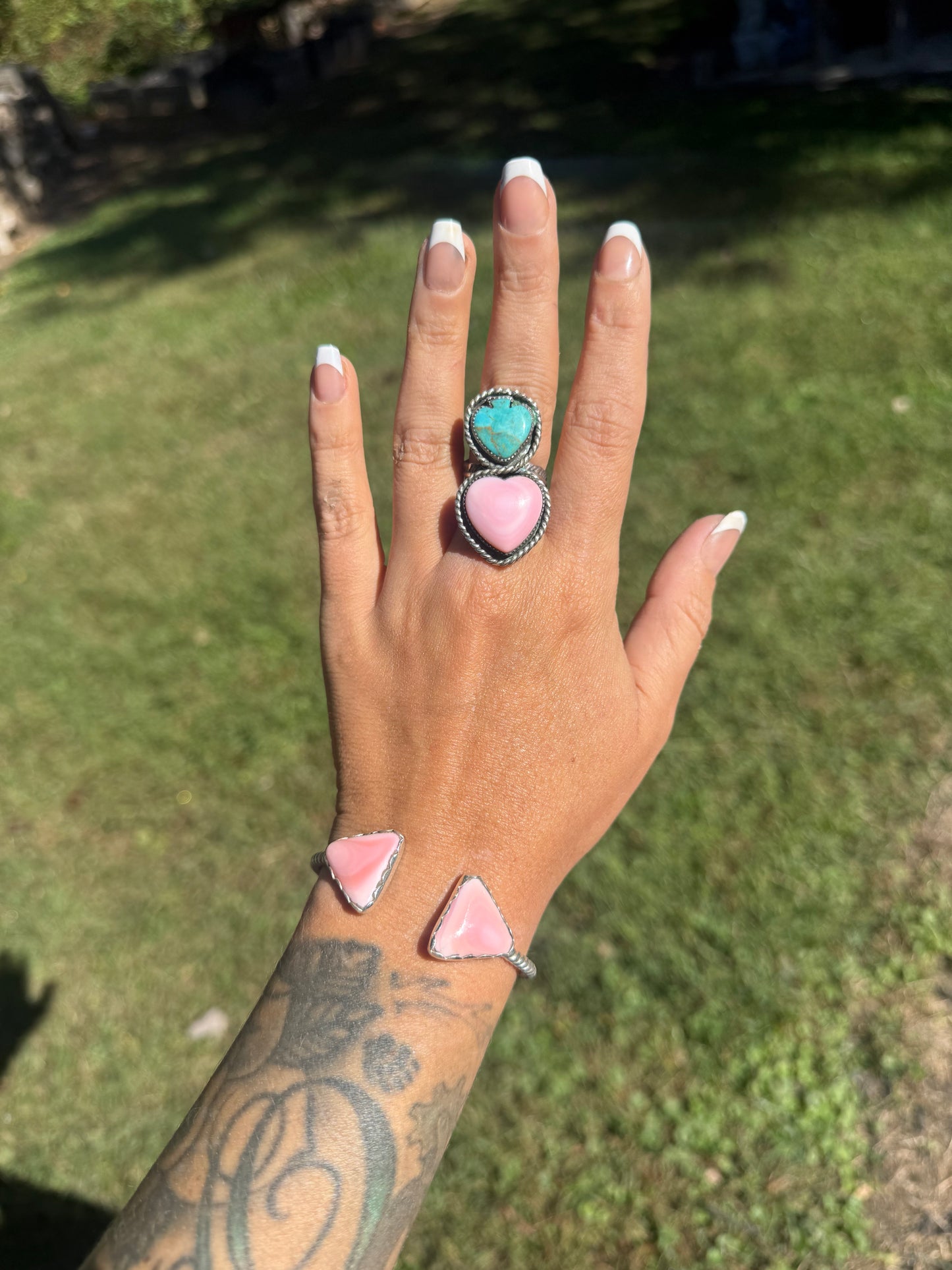 Pink conch cuff (made to order)