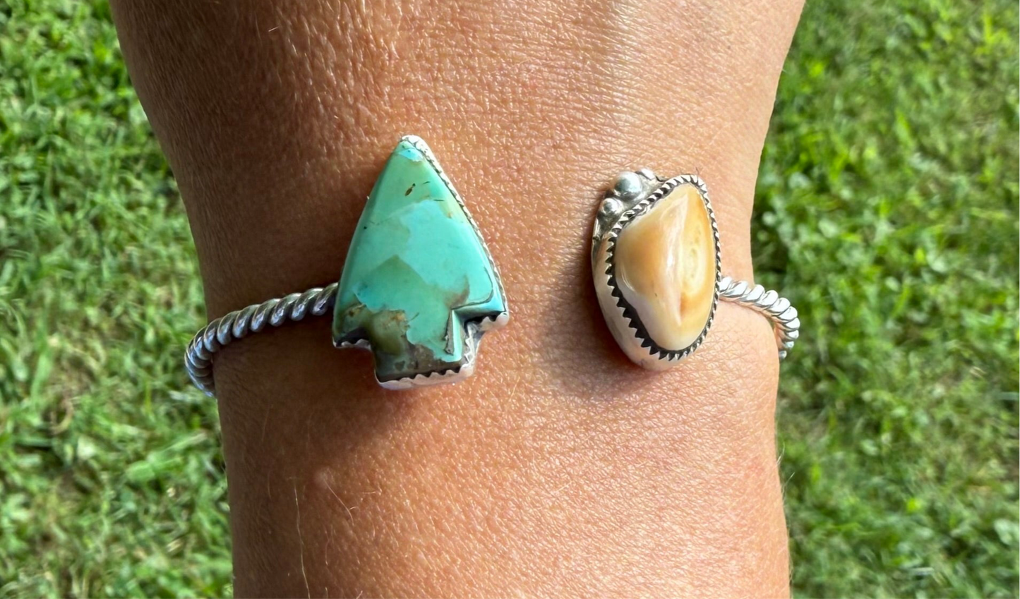 Arrowhead & elk ivory cuff
