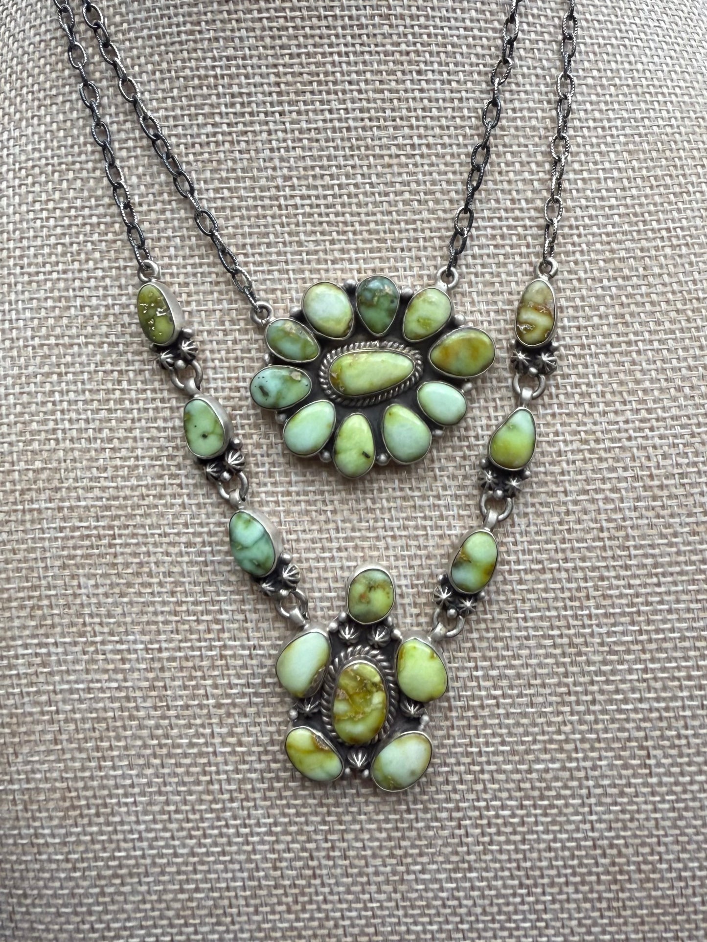 Palomino necklaces (bottom row statement necklace)