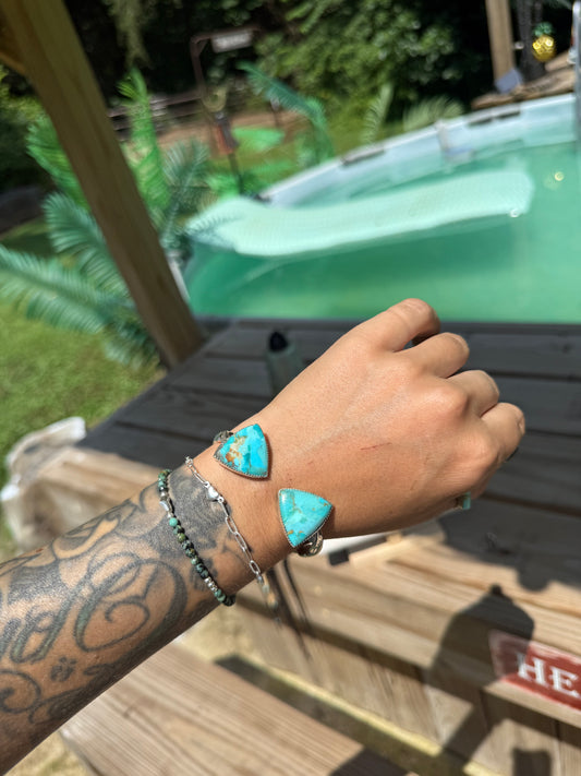 Turquoise cuff (larger wrist) made to order