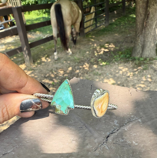 Arrowhead & elk ivory cuff