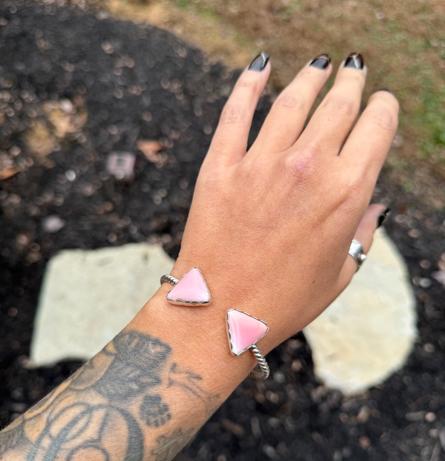 Pink conch cuff (made to order)
