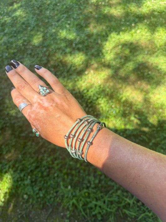 Leather wrap bracelet