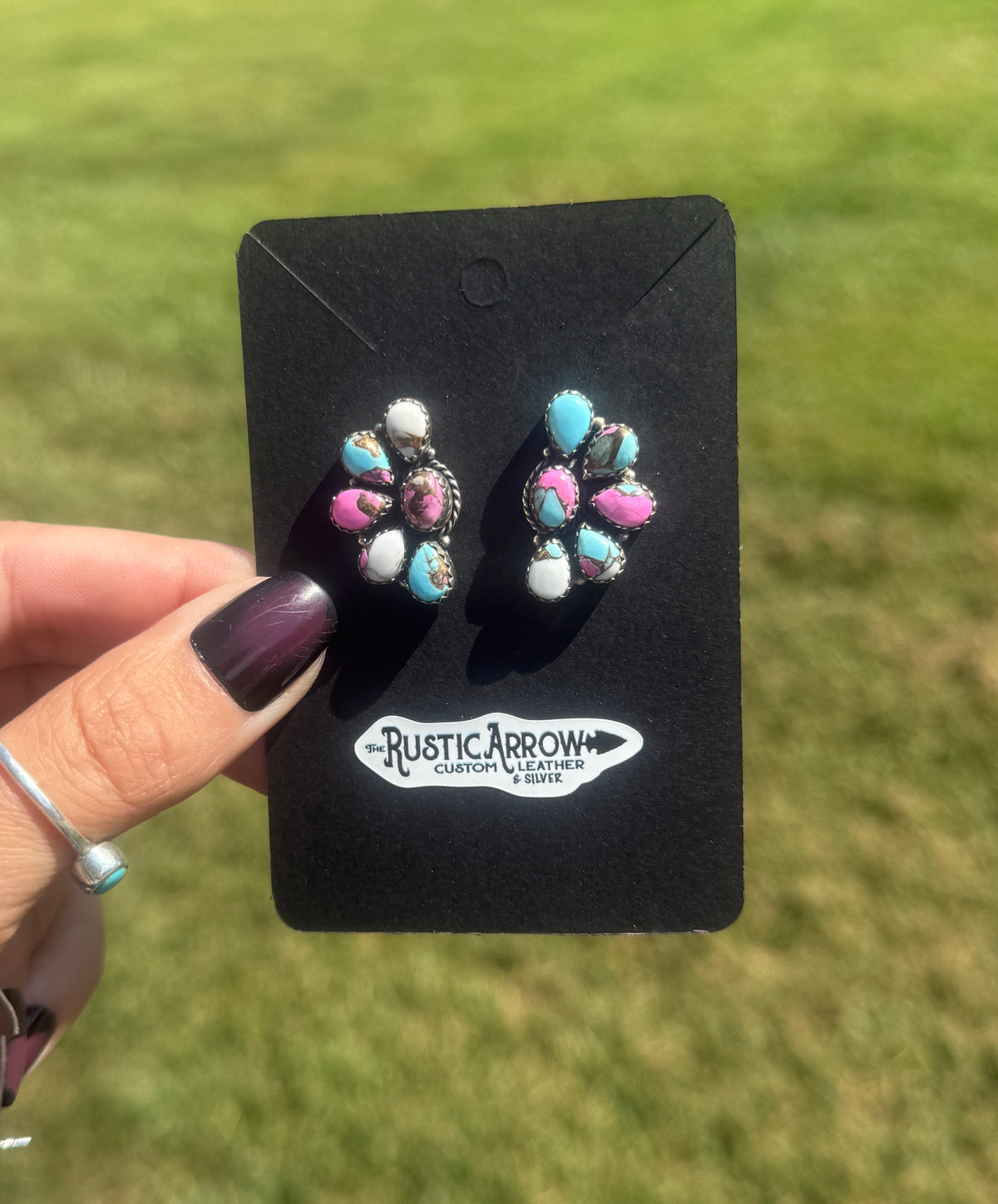 Cotton candy earrings (made to order)