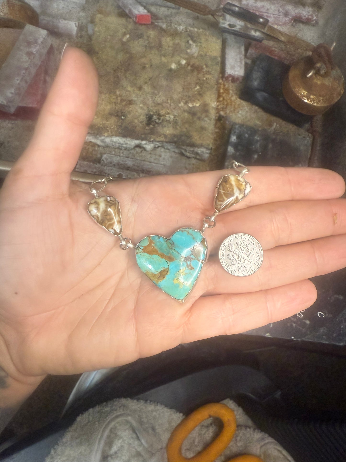 Kingman heart necklace