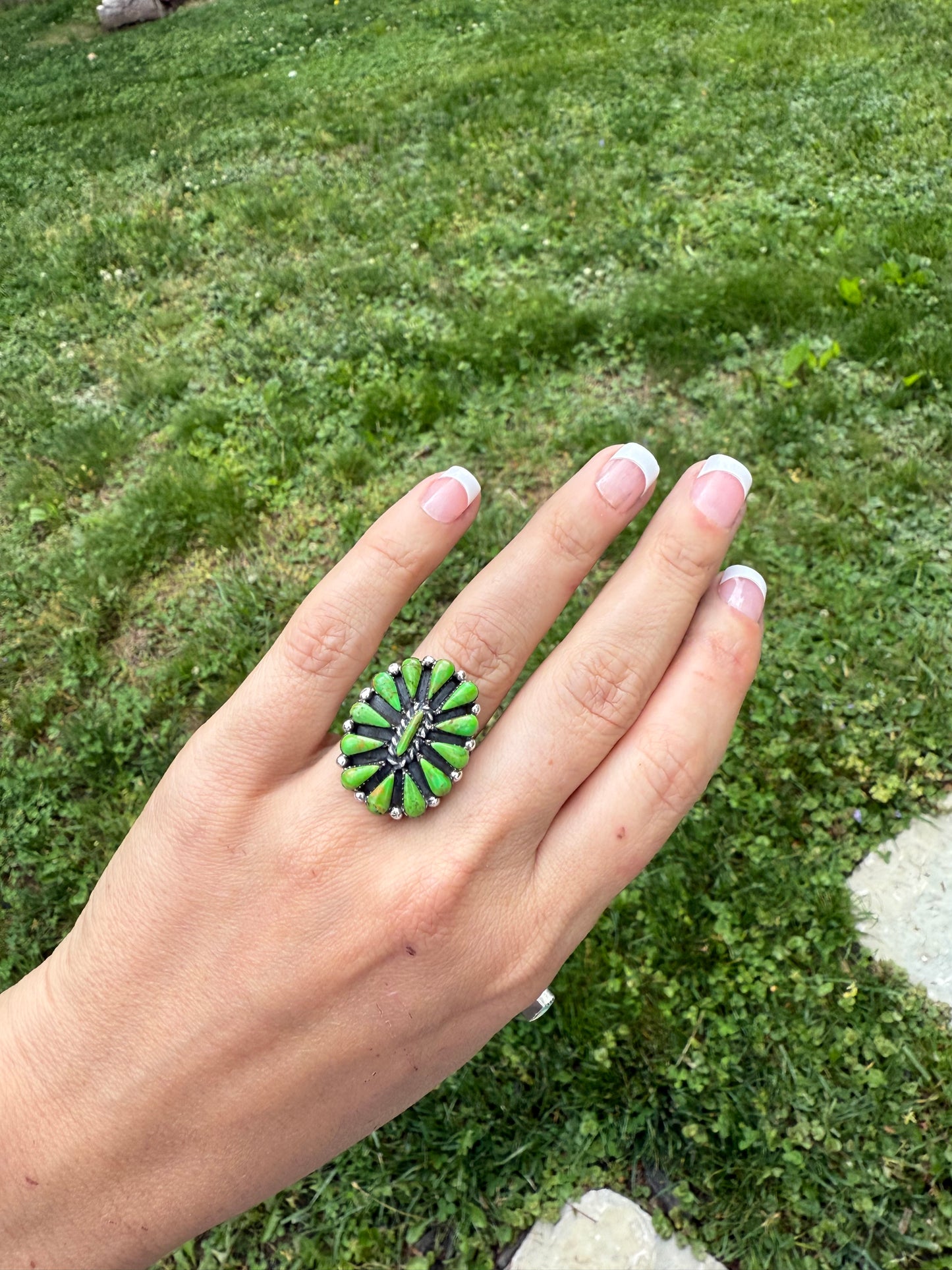 Green turquoise ring
