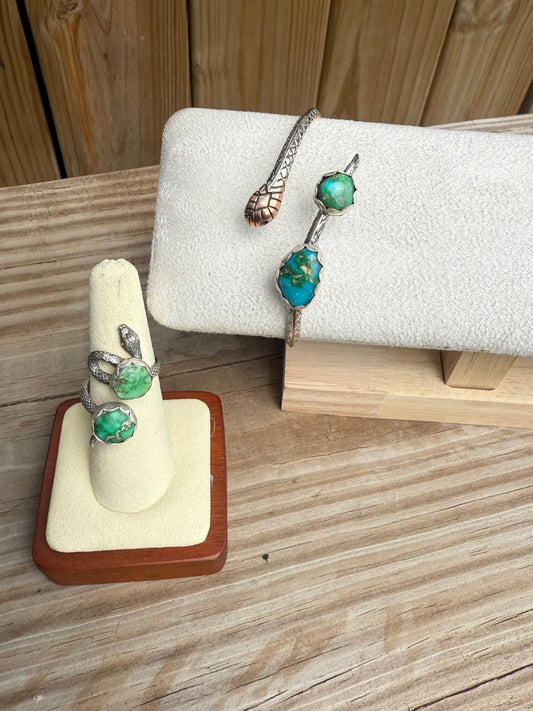 Sonoran snake cuff (made to order)