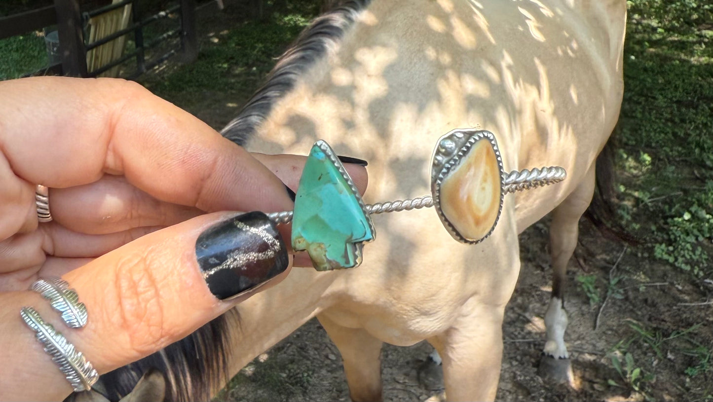 Arrowhead & elk ivory cuff