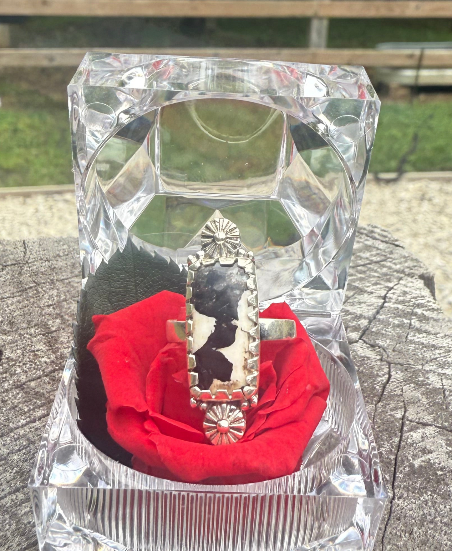 White buffalo ring (adjustable)