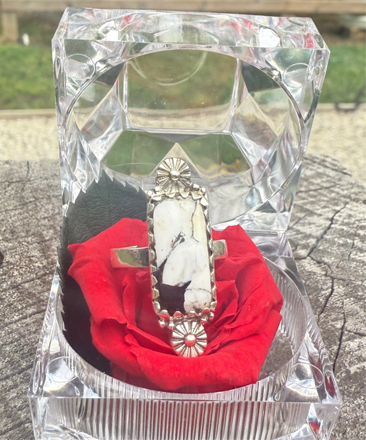 White buffalo ring (adjustable)