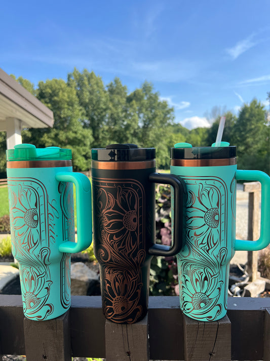Copper Engraved Tumblers-40oz