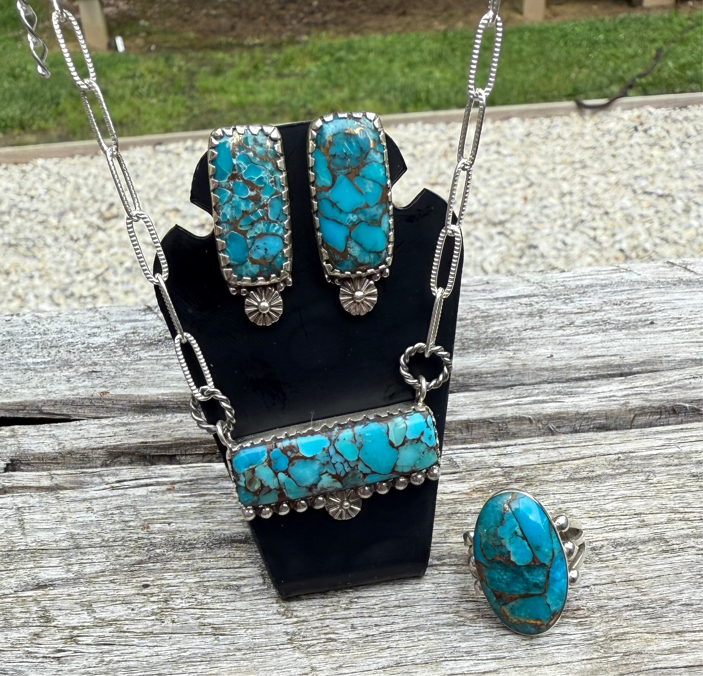 Turquoise earring studs