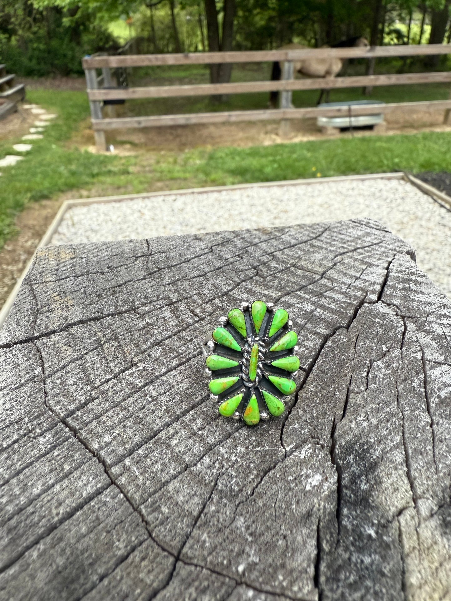 Green turquoise ring