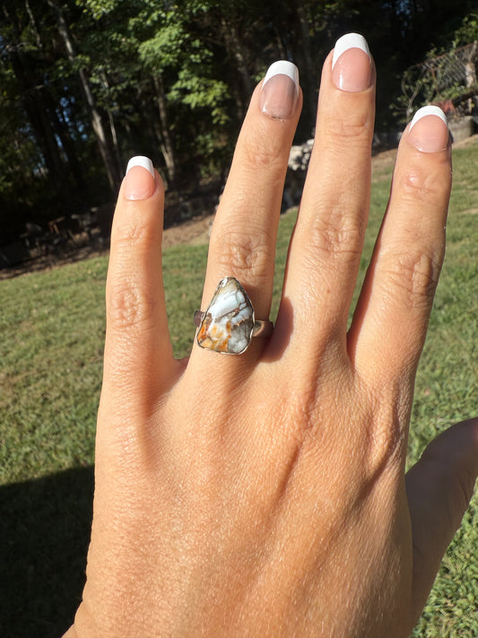 Spiny oyster ring, size 7