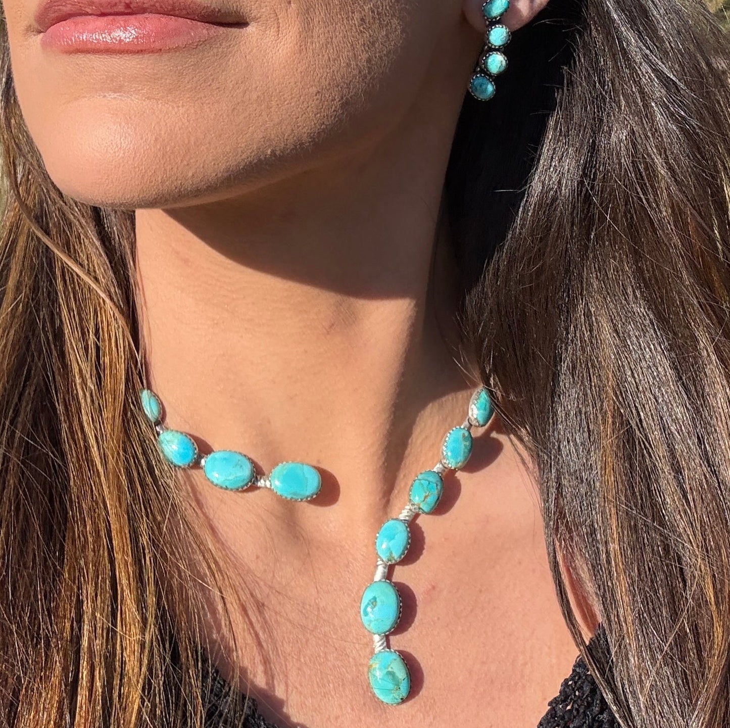Turquoise stud earrings (made to order)