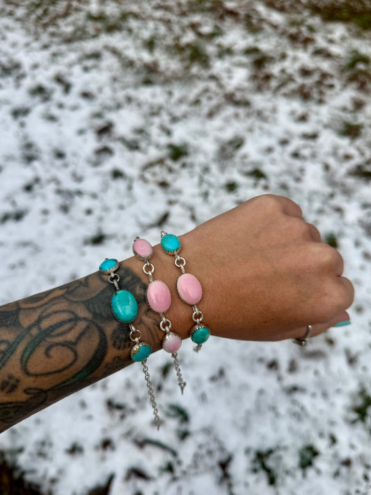 3 stone bracelets (made to order)