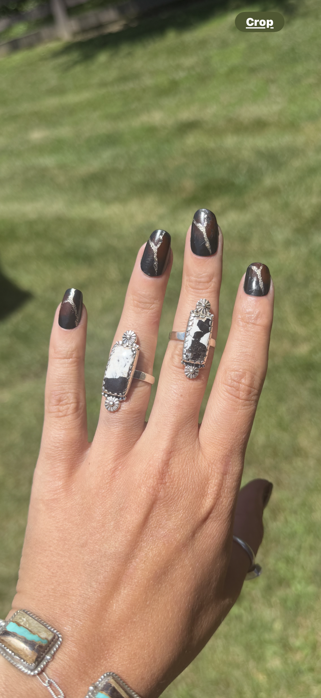 White buffalo ring (adjustable)