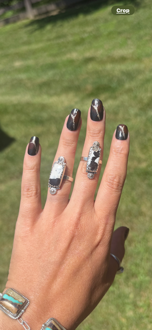 White buffalo ring (adjustable)