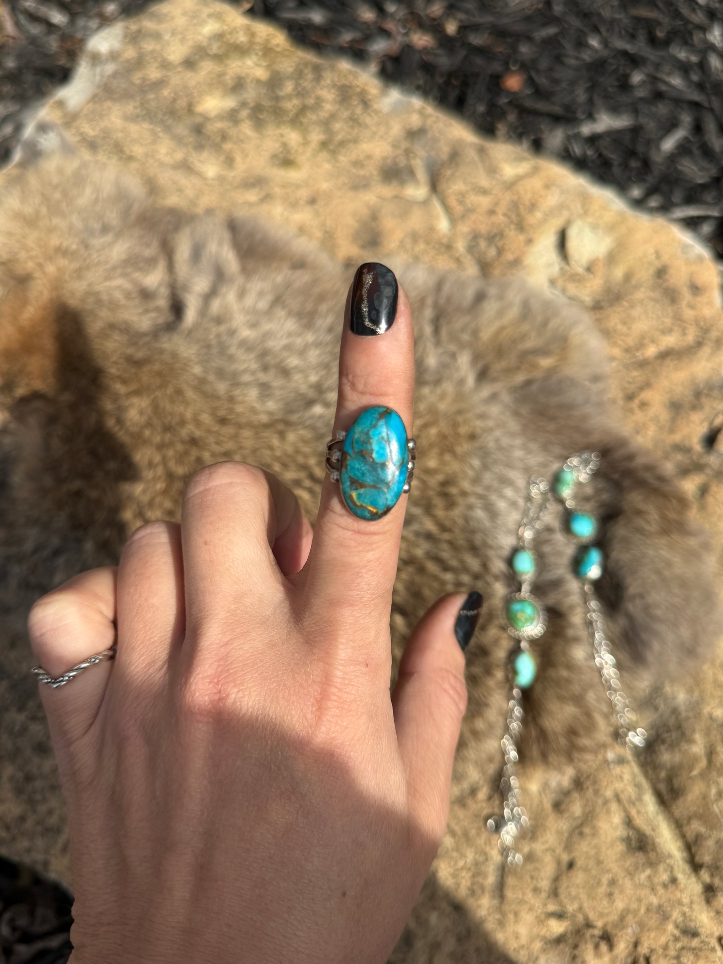 Turquoise ring, size 6