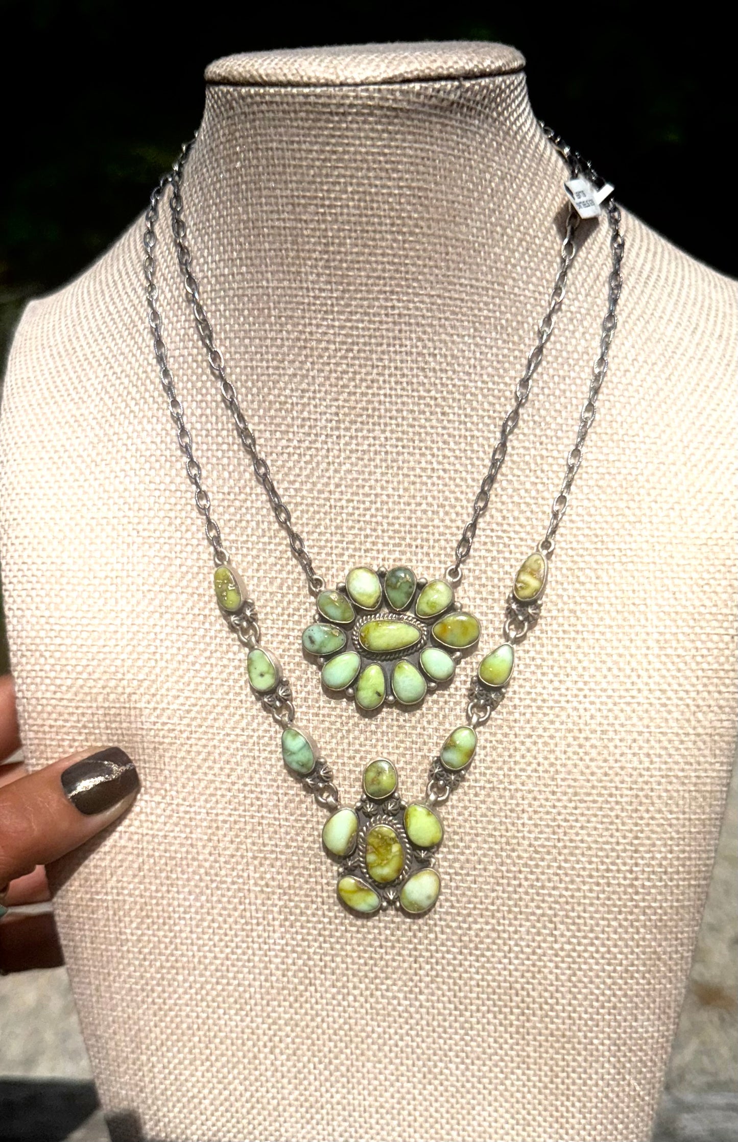 Palomino necklaces (bottom row statement necklace)